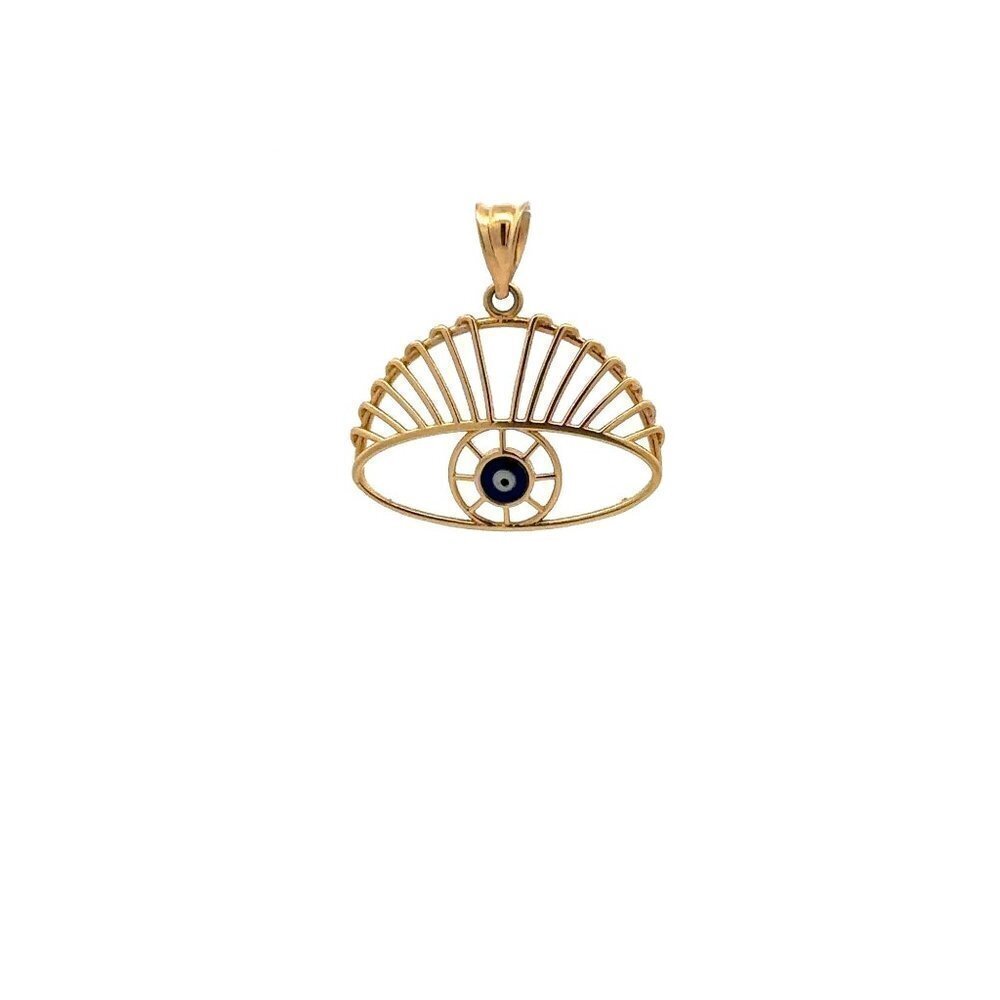 18K Gold Pendant Evil Eye - Picture 5 of 11